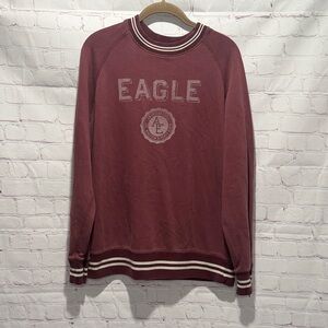 American Eagle Outfitters Burgundy Crewneck Logo Sweatshirt Woman’s Size Medium